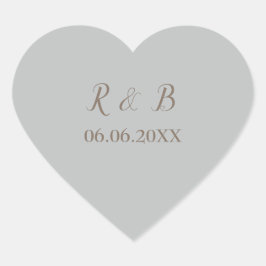 Schöne Hochzeit Herz-Aufkleber