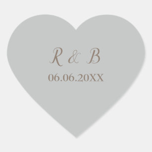 Schöne Hochzeit Herz-Aufkleber