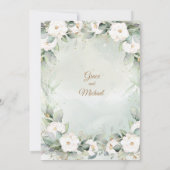 Schöne Hochzeit im Grünen Einladung (Rückseite)