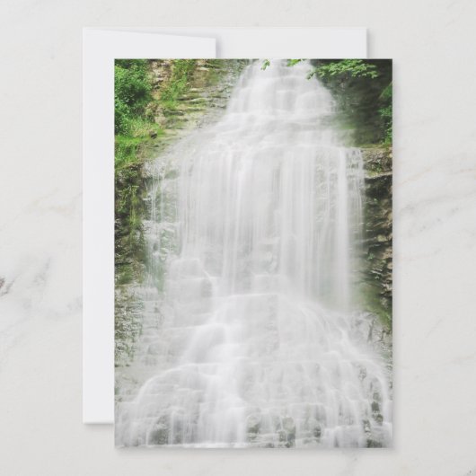 Schöne Hochzeit im Wasserfall Save The Date (Rückseite)