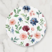 Schöne Hochzeit mit Wasserfarben Geschenkanhänger (Rückseite)