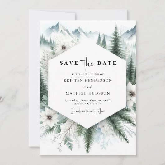 Schöne Hochzeit ohne Foto Save The Date (Vorderseite)