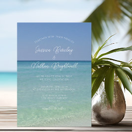 Schöne Hochzeit von Beach Horizon Einladung