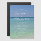 Schöne Hochzeit von Beach Horizon Magneteinladung (Vorne/Hinten)