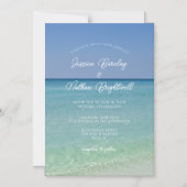 Schöne Hochzeit von Beach Horizon Magneteinladung (Vorderseite)