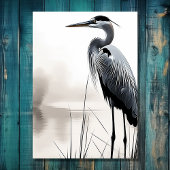 Schöne Hochzeit von Great Blue Heron Coastal Bird Save The Date