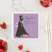 Schöne Hochzeitgown-Silhouette Serviette (Beispiel)