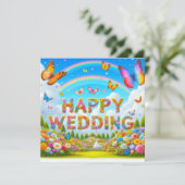 Schöne Hochzeitkarten Karte (Stehend Vorderseite)