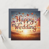 Schöne Hochzeitkarten Karte (Vorderseite/Rückseite Beispiel)