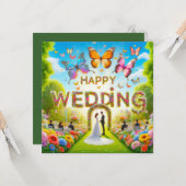 Schöne Hochzeitkarten Karte (Vorderseite/Rückseite Beispiel)