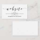 Schöne Hochzeits-Website führt Begleitkarte (Vorne/Hinten)