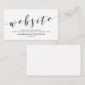 Schöne Hochzeits-Website führt Begleitkarte (Vorne/Hinten)