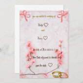 schöne Hochzeitseinladung Save The Date (Vorne/Hinten)