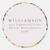 Schöne Hochzeitsfeier mit blauer Blütenblume in Na Runder Aufkleber (Vorderseite)