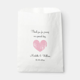 Schöne Hochzeitsfeier mit Vintagem Herz für Tasche Geschenktütchen