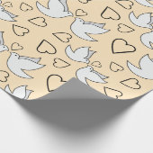 Schöne Hochzeitsflöten und Herz-Hochzeit nahtlos Geschenkpapier (Ecke)