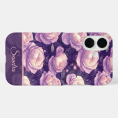 Schöne Hochzeitsgeschenk-Rosenblumen-Name Case-Mate iPhone Hülle (Rückseite (Horizontal))