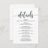 Schöne Hochzeitskarte Begleitkarte (Vorne/Hinten)