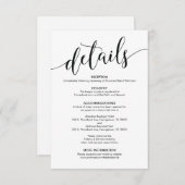 Schöne Hochzeitskarte Begleitkarte (Vorne/Hinten)