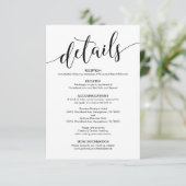 Schöne Hochzeitskarte Begleitkarte (Stehend Vorderseite)