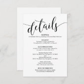 Schöne Hochzeitskarte Begleitkarte (Vorne/Hinten)