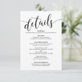 Schöne Hochzeitskarte Begleitkarte (Stehend Vorderseite)