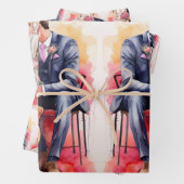 Schöne Hochzeitskuppel Wasserfarbe Geschenkpapier Set (Beispiel)