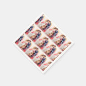 Schöne Hochzeitskuppel Wasserfarbe Serviette (Ecke)