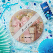 Schöne Hochzeitsstimmung mit Blume Pappteller (Party)