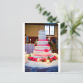 Schöne Hochzeitstorte Postkarte (Stehend Vorderseite)