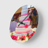 Schöne Hochzeitstorte Runde Wanduhr (Winkel)