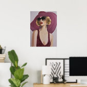 schöne Hollywood Era Lady/Poster Poster (Heimbüro)