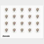 Schöne hölzerne Osterkreuz Runder Aufkleber (Blatt)