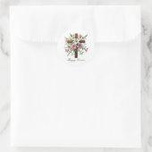 Schöne hölzerne Osterkreuz Runder Aufkleber (Tasche)