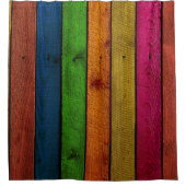 schöne Holzplanken Duschvorhang (Vorderseite)