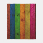 schöne Holzplanken Fleecedecke (Vorderseite)