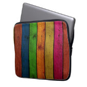schöne Holzplanken Laptopschutzhülle (Vorderseite Links)