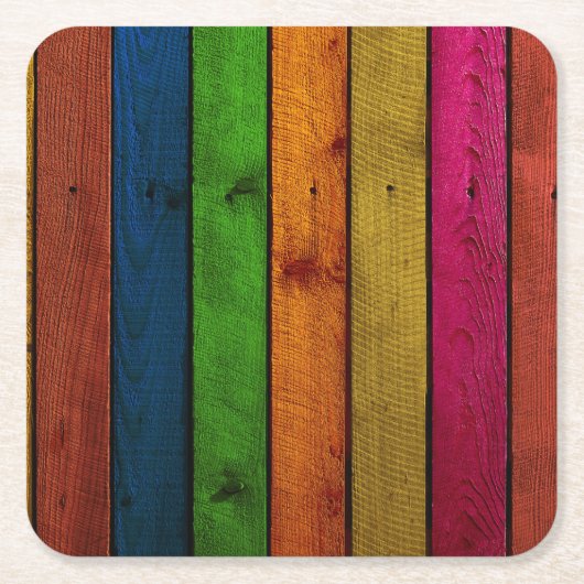 schöne Holzplanken Rechteckiger Pappuntersetzer (Vorderseite)