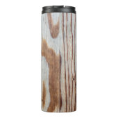 Schöne Holzstruktur oder Hintergrundabstrakte, gr Thermosbecher (Rückseite)
