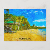 Schöne Honduras Ozean Blick Ölfarbe Postkarte (Vorderseite)