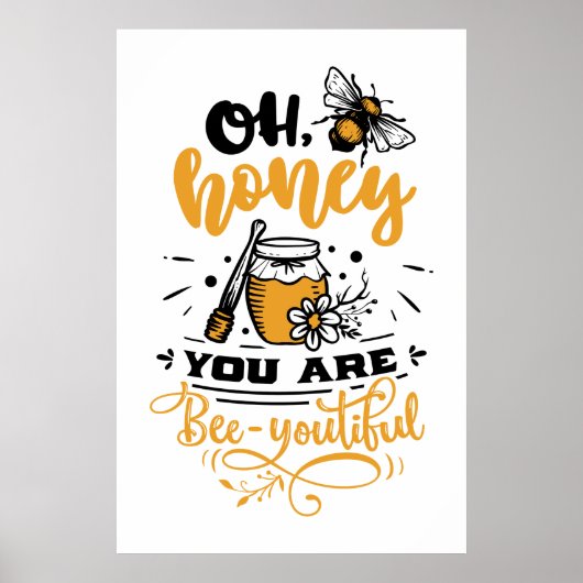 schöne Honigbienenart Poster (Vorne)