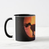 Schöne Horse Fantasy Moon Coffee Cup Tasse (Links)