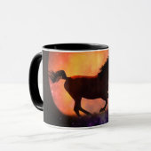 Schöne Horse Fantasy Moon Coffee Cup Tasse (Vorderseite Links)