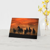 Schöne Horse Herd Sympathy Card Karte (Gelbe Blume)