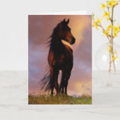 Schöne Horse Lover Geburtstagskarte Karte (Gelbe Blume)