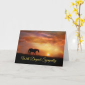 Schöne Horse Sympathy Card Karte (Gelbe Blume)