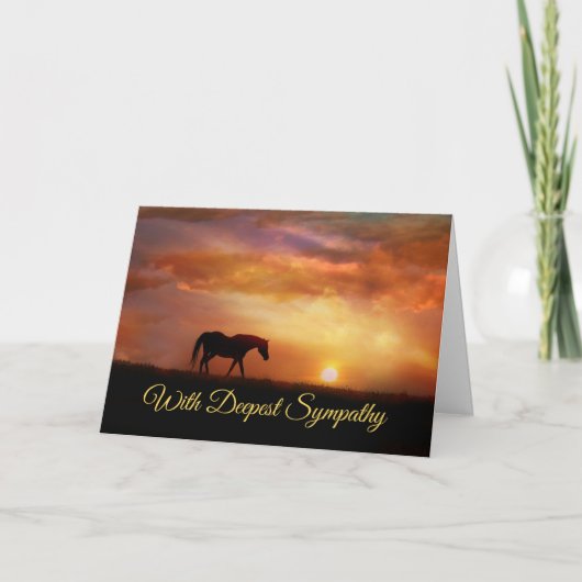 Schöne Horse Sympathy Card Karte (Vorderseite)
