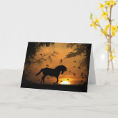 Schöne Horse Sympathy Card Karte (Gelbe Blume)