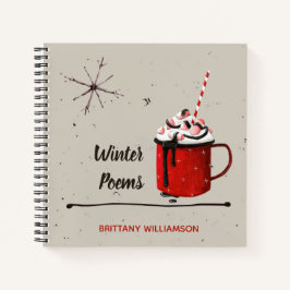 Schöne Hot Chocolate und Lebkuchen Notizblock