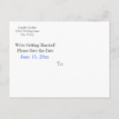 Schöne Hübsch Blue Blume Rett Datum Postkarten (Rückseite)